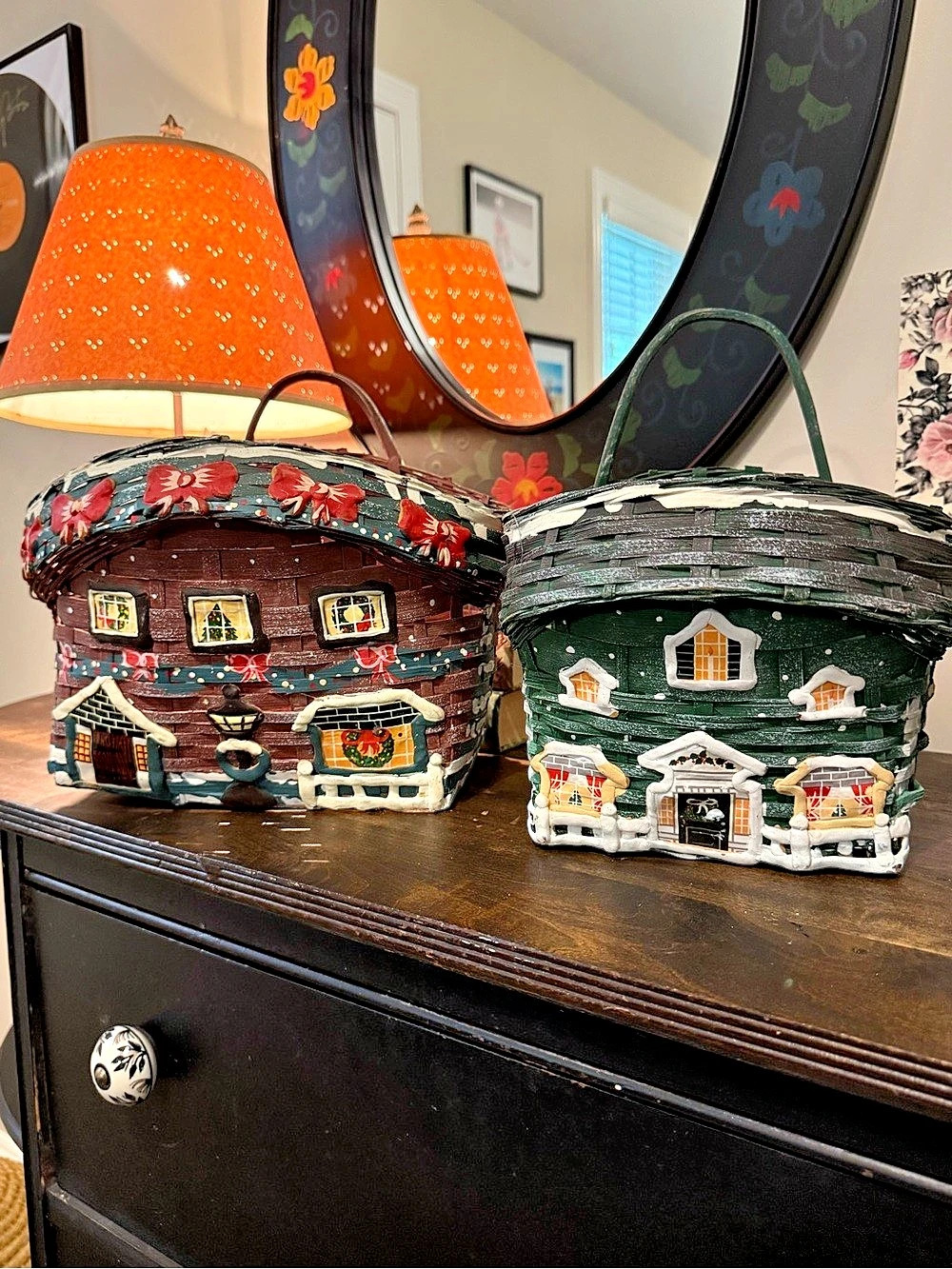 Christmas Gingerbread House Basket Set